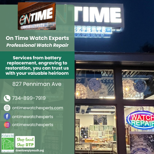 On Time Watch Experts Downtown Plymouth Michigan 48170