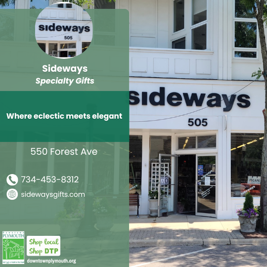 Sideways Downtown Plymouth Michigan 48170