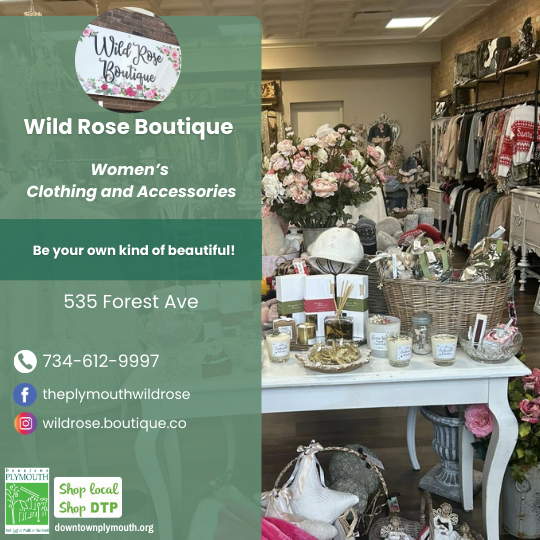 Wild Rose Boutique Downtown Plymouth Michigan 48170